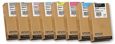 £632.50 • Buy 8x Original Ink Epson Stylus Pro 7880 9880/T6031 T6032 -T6039 Set Cartridges