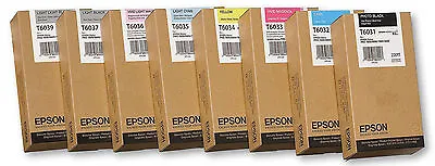 8x Original Ink Epson Stylus Pro 7880 9880/T6031 T6032 -T6039 Set Cartridges • $816.15