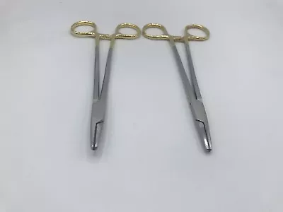 T/C Mayo Hegar Needle Holder 7  Straight + Curved Dental Surgical • $32.58