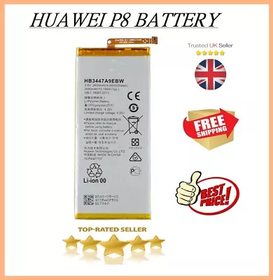 £6.19 • Buy Internal Battery For Huawei Ascend P8/ P8  HB3447A9EBW 2600mAh Replacement UK 