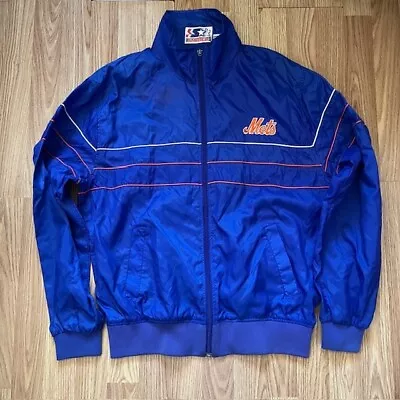 Vintage Starter MLB NY New York Mets Baseball Bomber Jacket Mens Large • $83