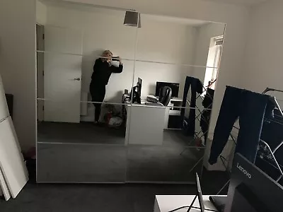 £100 • Buy IKEA Pax Sliding Mirror Doors For Wardrobe