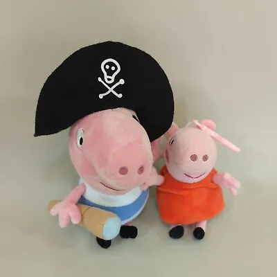 Peppa Pig Plush Toys Pirate George And Peppa Key Ring Soft Toy • $14.99