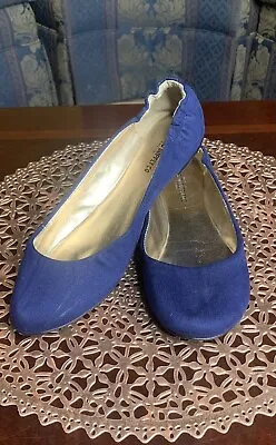 Mossimo Supply Co Women’s Ballet Flat Pleat Shoes Size 8.5 Navy Blue Round Toe • $6.99