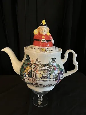 PAUL CARDEW 150th Anniversary ALICE'S CHRISTMAS TEA PARTY TEAPOT  4 Cup NIB • $45