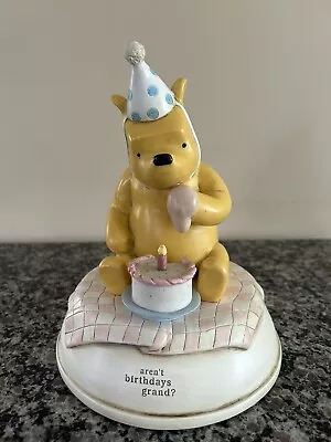 Vintage Disney Classic Winnie The Pooh   Aren’t Birthdays Grand Musical Figure  • $43