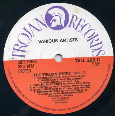 Various - The Trojan Story Vol. 2.  1982 Roots / Deejay Compilation Lp.  Disc 3. • £7.25