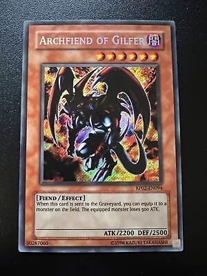 Archfiend Of Gilfer RP02-EN094 Secret Rare Retro Pack 2 VG/Near Mint Yugioh • £157.49