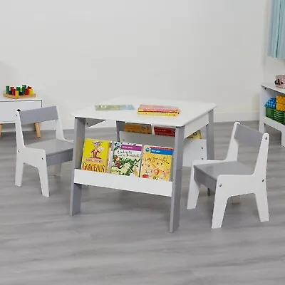 Kids Table And Chair Set With Book Shelves • £64.99