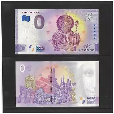 Saint Patrick Honoured With Commemorative 0 Zero Euro Souvenir Banknote • £10.69