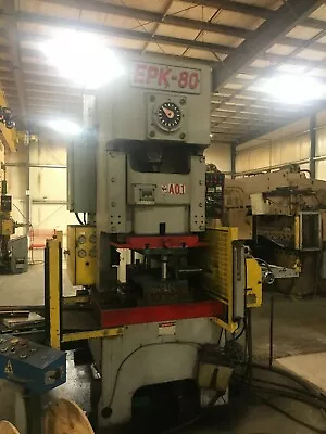 80 Ton Han Oul Model Hncp-80 Gap Frame Press W/ 12  Coe Servo Feeder: Yoder # 70 • $24500