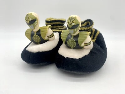 £17.23 • Buy Vintage 1995 Power Ranger Slippers Booties Kids M 7-8 Saban Black & Gold