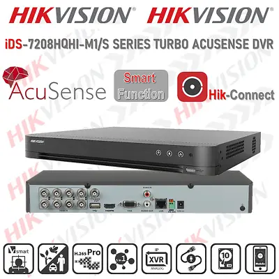 HIKVISION 4/8/16 Channel 5MP DVR Recorder 3K IDS-7204HQHI-M1 IDS-7208HQHI-M1 UK • £126