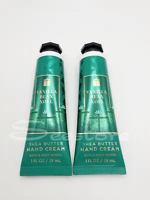 Bath & Body Works Vanilla Bean Noel Shea Butter Hand Cream 1 Fl Oz Set Of 2 • $12.90