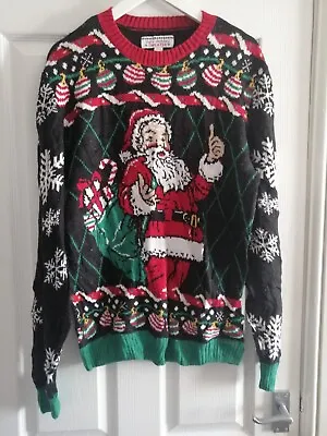 Ugly Christmas Jumper Santa Baubles Christmas Themed Size XL • £14.99