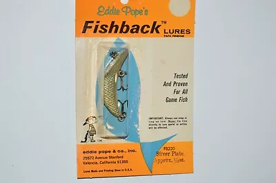 Old Eddie Pope's Pope Fishback Approx 1/8oz Silver Plate Fb220 Rare Lure • $14.95