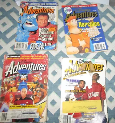 JAN 1993 APRIL 1993 SEP 1996 JULY 1997 Disney Adventures Magazine Lot 4 • $20