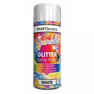 Sparkle White Glitter Spray Paint Dazzling Effect Hobby Craft And Art Work 200ml • £30