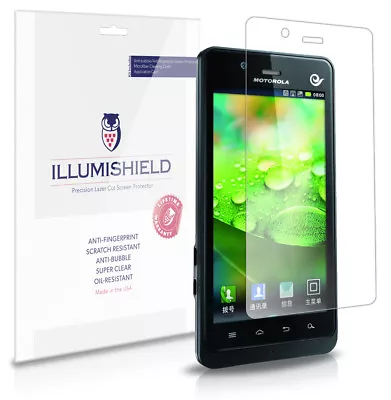 ILLumiShield Phone Screen Protector W Anti-Bubble/Print 3x For Motorola XT928 • $7.65