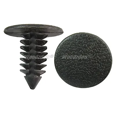 120PCs 9mm Car Auto Fender Hole Dia Plastic Rivet Fastener Push Clips Clip Black • $11.74