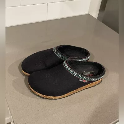 Haflinger GZ Grizzly Wool Clog Slippers 40 • $75