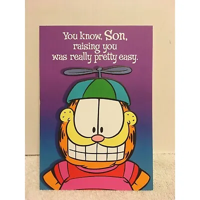 Vintage Garfield Greeting Card  - Happy Birthday Son With Envelope - Funny • $6.39