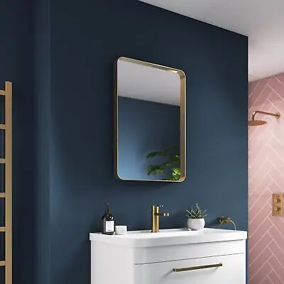 £79.99 • Buy 500x700mm Onyx Brushed Brass Bathroom Mirror