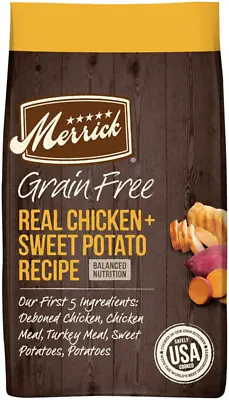 US Merrick Premium Real Chicken And Sweet Potato Dry Adult Dog Food 22lb/Bag • $72.59