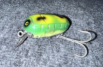 Vintage Millsite Lure Rattle Bug Floater Green 900r Antique (#2095) • $19.99