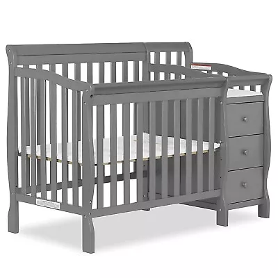 Baby Bed Toddler Bed  4-in-1 Mini Convertible Crib And Changer Crib For Babies • $470