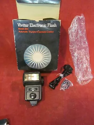 Vivitar 283 Automatic Thyristor Electronic Flash In Box With Accessories Works • $4.88