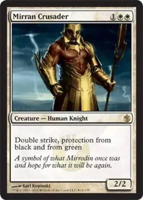 1 X Mirran Crusader - Foil - Buy-a-Box Promo - Mirrodin Besieged - Moderate Play • $2.01