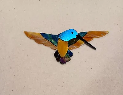 Pre Cut Stained Glass Art Kit Female  Hummingbird Mosaic Inlay Garden Stone • $34.99