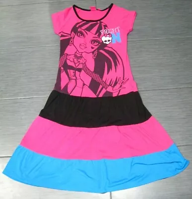 MONSTER HIGH Draculaura FRIGHT ON Short Sleeve Long Dress Girls XL Size 14/16 • $29.99