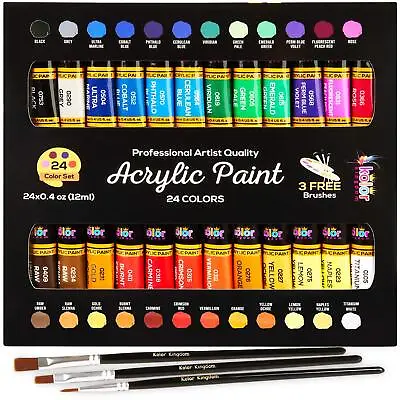 24 Colors Airbrush Paint DIY Acrylic Paint Set For Hobby Model Painting Artists • $18.53