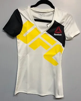 New Women's REEBOK UFC Official Fighter Jersey Shirt - Custom Y AJ0780 White • $12.66