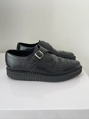 Underground Apollo Creeper Black Leather Single Sole Shoe Size UK 5.5 • £40