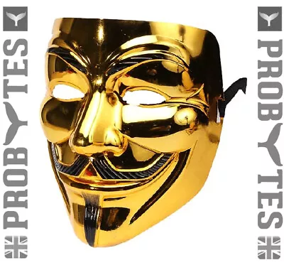 Fancy Dress Halloween Anonymous Hacker / Guy Fawkes / V For Vendetta Face Mask • £4.99