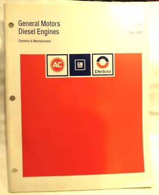 1982 General Motors-AC-Delco - Diesel Engines Manual SD-119 • $9.99