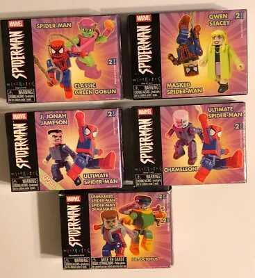 Spider-man Sealed Minimates 2 Pack Lot (5) Goblin Octopus Geen J Jonah Variant • $39.99