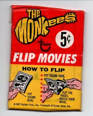 1967 Topps The Monkees Flip Movies Wax Pack • $50