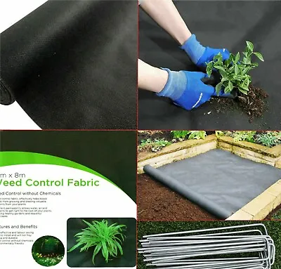 Weed Control Fabric Membrane Landscape Ground Cover Garden Sheet Mat Heavy Duty • £2.90