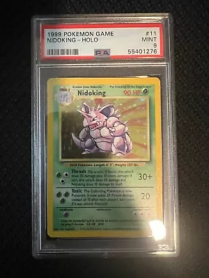 $49 • Buy 1999 Pokémon TCG Nidoking Base Set 11/102 Holo Unlimited Holo Rare PSA 9 Mint