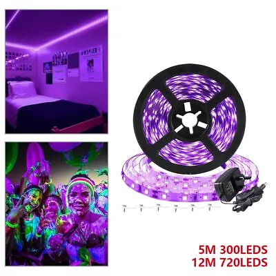 £13.47 • Buy UK Plug Blacklight UV LED Black Light Ultraviolet Strip Disco Club Party Lamp