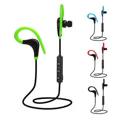 Wireless Bluetooth Earphones Headphones Sweatproof Sports Gym Running Ear Hook • £4.25