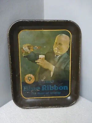 Vintage 1930s Lithographed Tin PABST BLUE RIBBON Beer Tray Nesco USA 13 X 10  • $39.99