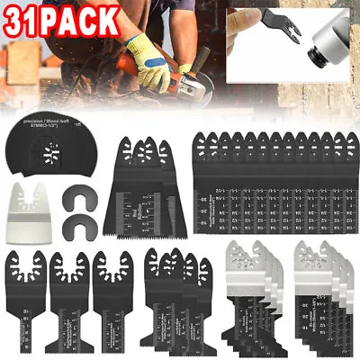 £17.99 • Buy Starlock Compatible Multi Tool Blade Set Bosch Fein Milwaukee Makita 31-pack