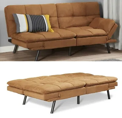 Memory Foam Futon Sofa Bed Couch Sleeper Convertible Foldable Loveseat FULL Size • $148.28