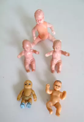 Vintage Dollhouse Miniature Baby Doll Lot Of (5) Rubber & Plastic • $12.99