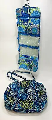 Vera Bradley Travel Hanging Cosmetic Toiletry Organizer W/ Large Bag Bundle • $25